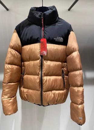 Куртка зимняя the north face 700 bronze металлик бронза1 фото