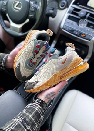 Кроссовки nike air max 270 react brown x travis scott7 фото