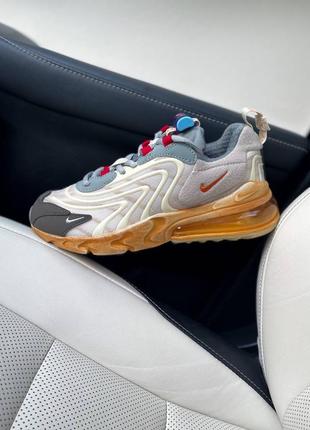 Кроссовки nike air max 270 react brown x travis scott3 фото