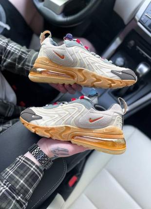 Кроссовки nike air max 270 react brown x travis scott5 фото