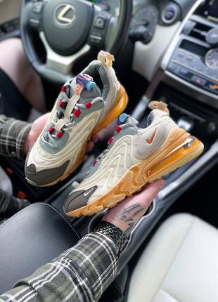 Кроссовки nike air max 270 react brown x travis scott8 фото