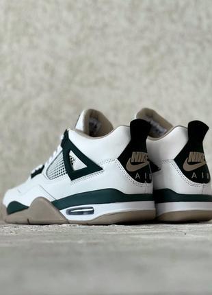 Кросівки nike air jordan 4 white og green4 фото