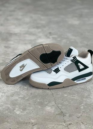 Кросівки nike air jordan 4 white og green5 фото