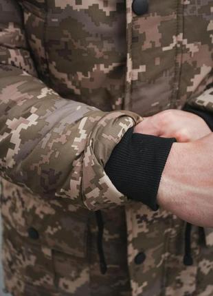 Чоловіча тактична зимова куртка піксельна до -20*с військова бушлат зимовий армійський військовий зсу (b)6 фото