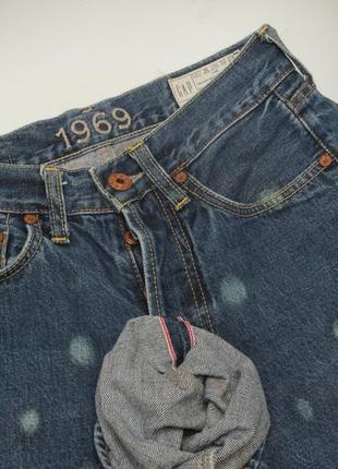 Gap 28 32 selvedge джинсы made in italy джинсы из хлопка высокой посадки