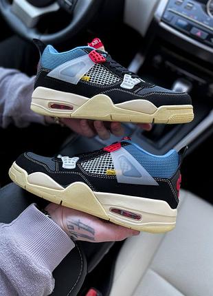 Кроссовки nike air jordan 4 off noir1 фото