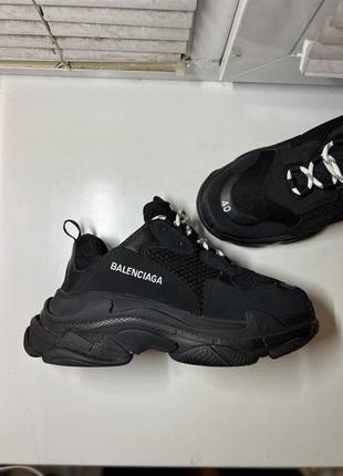 Кроссовки ботинки кожа натуральная balenciaga triple s оригинал размер 40