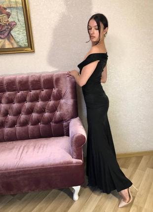 Вечірня чорна шовкова сукня karen millen3 фото