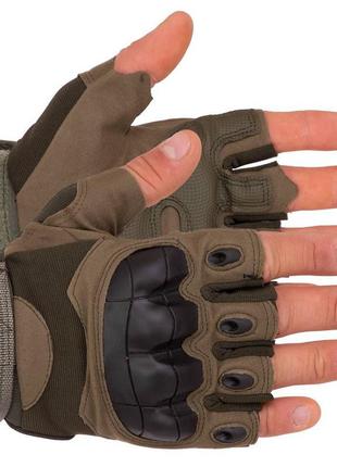 Перчатки тактические с открытыми пальцами sp-sport размер m-xl цвета в ассортименте