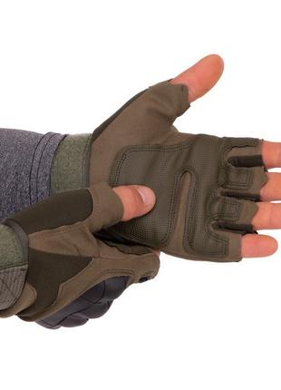 Перчатки тактические с открытыми пальцами sp-sport размер m-xl цвета в ассортименте