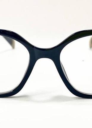Корректирующие очки для зрения женские лисички в пластиковой оправе дужки на флексах3 фото