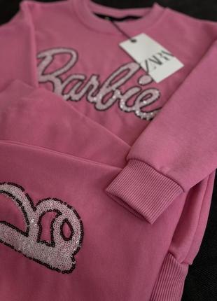 Рожевий костюм на дівчинку barbie (zara)3 фото