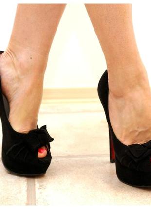 Замшевые туфли с открытым носком epiffani7 фото