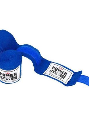 Бинти для боксу спортивні тренувальні боксерські для занять боксом power system ps-3404 (4 м) синій ku-221 фото