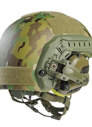 Шолом fast мультикам з навушниками earmor m32h (м31н, м31, м32) і кріпленнями "чебурашка"