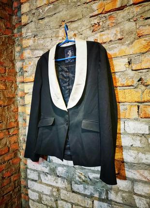 Пиджак стрейч комбинированный superstar жакет блейзер офисный1 фото