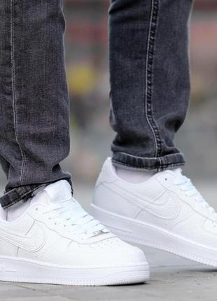 Кроссовки мужские кожаные белые nike air force 1 low белые кроссовки найк из натуральной кожи