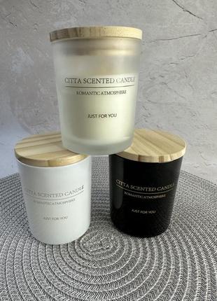 Натуральна соєва ароматична свічка citta scented candle ванільний крем 21 година горіння8 фото