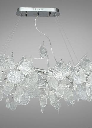 Кришталева сучасна люстра "inversa" на 12 ламп g9 хром 625/1200x600hr