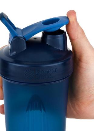 Шейкер спортивный для спортивного питания пластиковый универсальный blenderbottle 28oz/820ml синий ku-223 фото