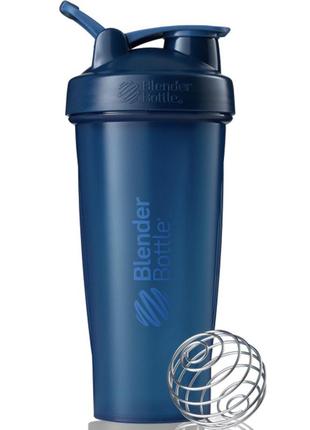 Шейкер спортивный для спортивного питания пластиковый универсальный blenderbottle 28oz/820ml синий ku-222 фото