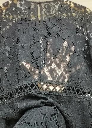 Маленькое чёрное ажурное платье5 фото