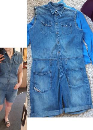 Актуальний на літо джинсовий комбінезон шорти, diesel, p. s
