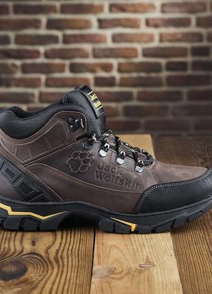 Чоловічі зимові спортивні черевики jack wolfskin, мужские зимние ботинки цвет коричневий3 фото