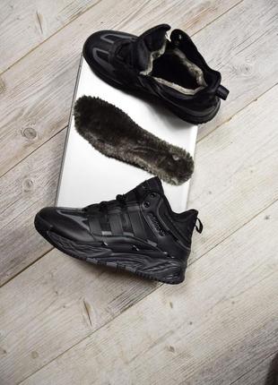 Мужские кроссовки adidas niteball mid triple black3 фото