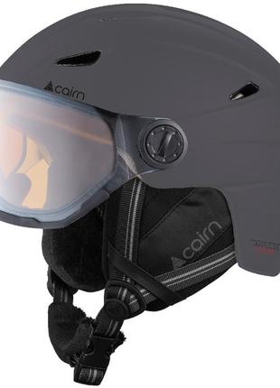 Гірськолижний шолом cairn impulse visor photochromic anthracite grey розмір 57-58