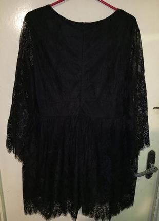 Шикарное,нарядное,гипюровое-стрейч платье-туника с вышивкой,большого размера,shein2 фото