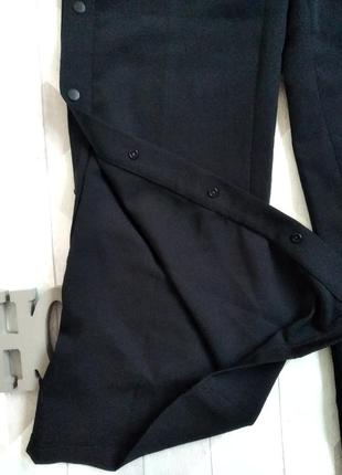 Широкие брюки черные брюки палаццо прямые на кнопках широкие черные3 фото
