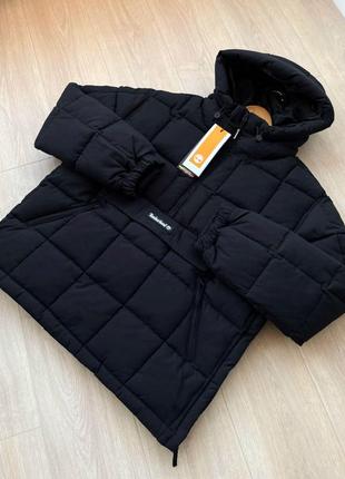 Дутая зимняя куртка-анорак timeberland progressive utility puffer jacket black (tb 0a5vch001).3 фото