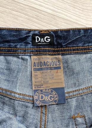 Оригінальні джинси dolce & gabbana logo destroyed jeans distressed torn blue7 фото