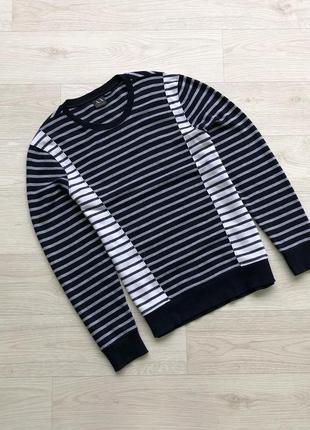 Оригінальний светр, світшот, кофта armani exchange stripe sweatshirt blue/white