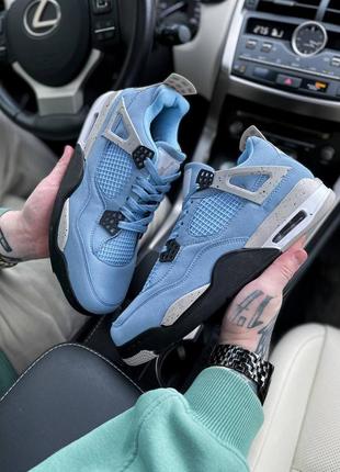 Кроссовки nike air jordan retro 4 se university blue4 фото