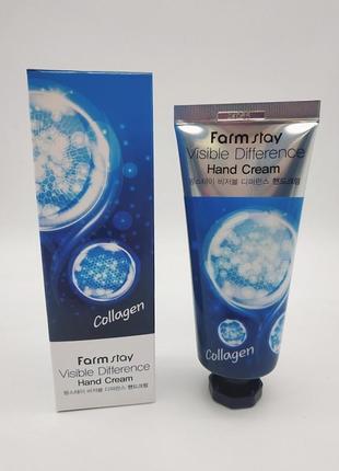 Крем для рук з колагеном farm stay collagen visible difference hand cream1 фото