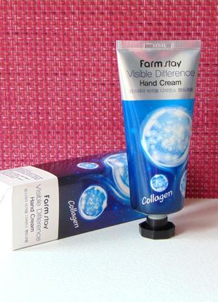 Крем для рук з колагеном farm stay collagen visible difference hand cream2 фото