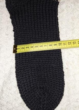 Р.43-46 чоловічі вовняні, в'язані, високі, товсті, зимові шкарпетки, капці8 фото