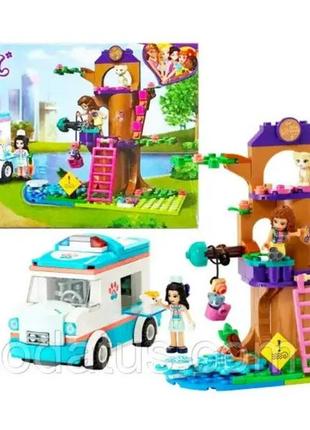 Конструктор для дівчаток friend швидка медична допомога, лего friend швидка медична допомога, bela 60012, 310 деталей