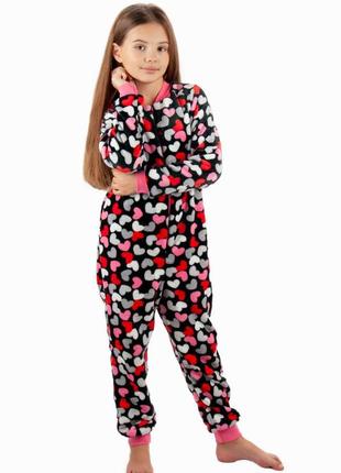 Махровая пижама комбинезон, плюшевая пижама комбинезон велсофт, махровая пища1 фото