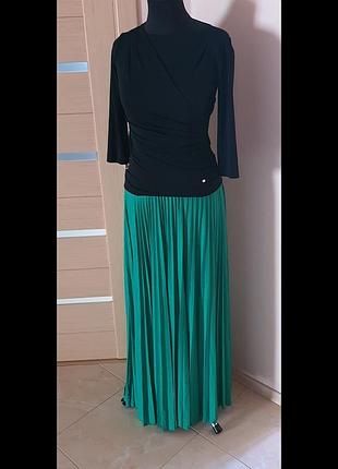 Зелена спідниця плісе, maxmara, розмір 46/48