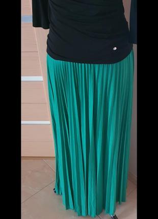 Зеленая юбка плиссе, maxmara, размер 46/482 фото