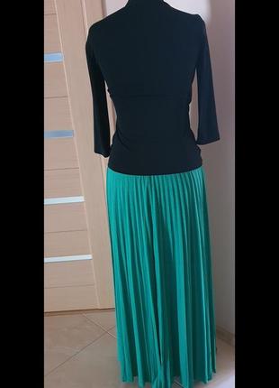 Зеленая юбка плиссе, maxmara, размер 46/483 фото