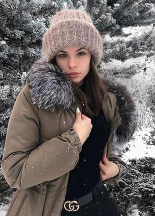 В наявності мохерова шапка оверсайз такорі холодний беж