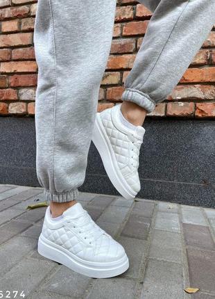 Теплі на хутрі кросівки на платформі кеди / осінь евро зима кроссовки на платформе