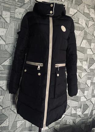 Зимняя термо парка пуховик с капюшоном на овчине ksa collection.