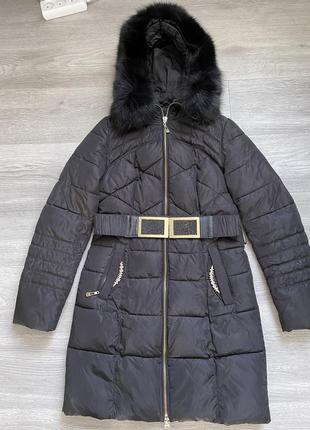 Зимняя удлиненная куртка-пуховик