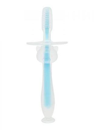 Зубна щітка з обмежувачем, блакитний