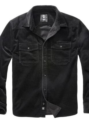 Сорочка brandit corduroy classic black (m)1 фото